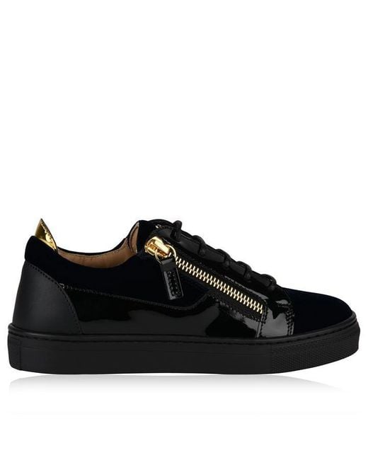 Giuseppe Zanotti Black Leather Low-Top Sneakers for men