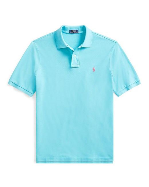 Polo Ralph Lauren Blue Custom Fit Polo Shirt for men