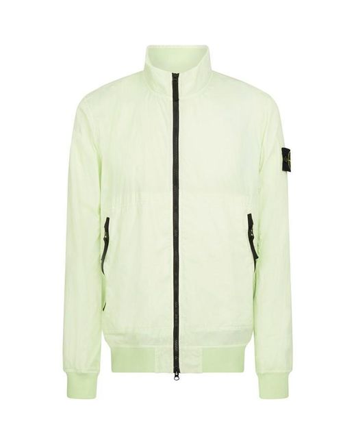 Stone Island Green Crinkle Reps Bomber Midweight Jacket for men