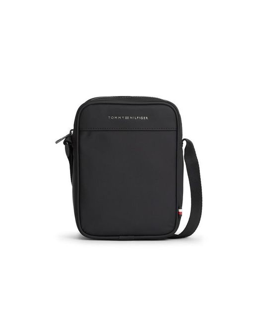 Tommy Hilfiger Black Repreve Logo Crossbody Reporter Bag for men