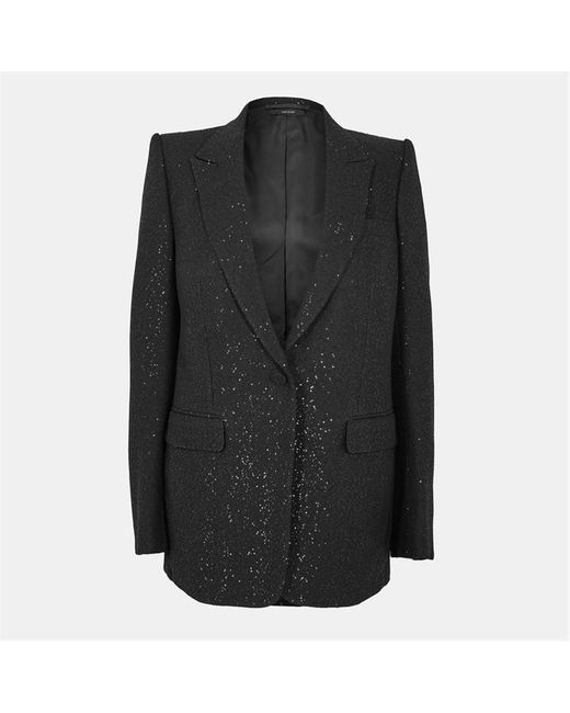 Tom Ford Black Sequin Long Sleeve Blazer