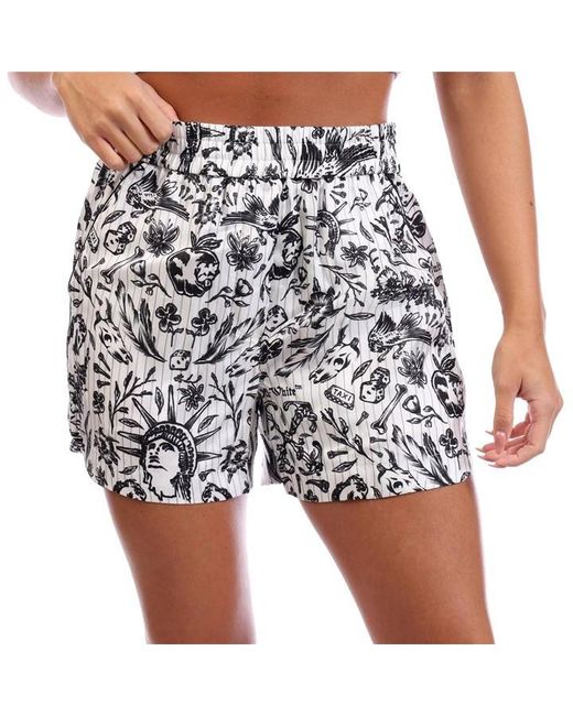 Off-White c/o Virgil Abloh White Tattoo Pyjama Shorts