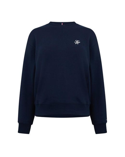 Tommy Hilfiger Blue Script Crew Sweatshirt