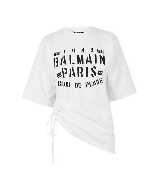 Balmain White Oversized Short Sleeve T-Shirt