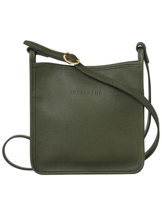 Longchamp Green Le Foulonne Medium Crossbody Bag
