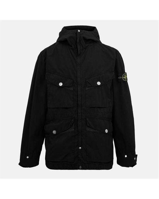 Stone Island Black Military-Inspired Parka for men