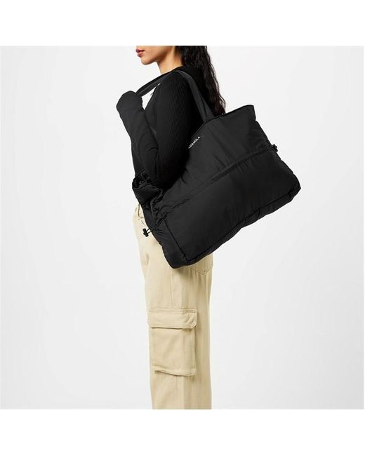 ADANOLA Black Puffer Tote Bag