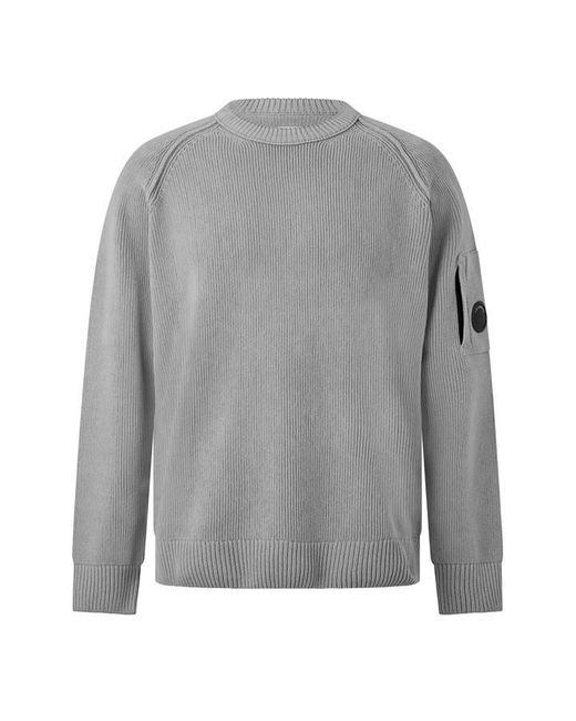 C P Company Gray Cp Chenille Crew Sn64 for men