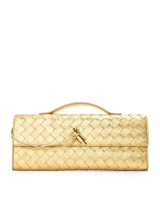 Bottega Veneta Metallic Andiamo Clutch