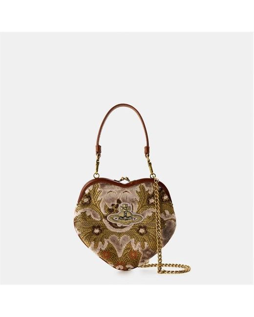 Vivienne Westwood Brown Viv Belle Heart Purse Shoulder Bag