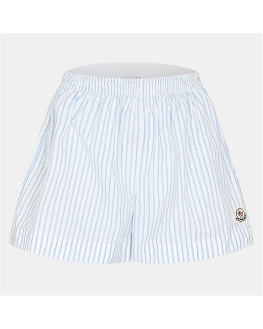 Moncler Blue Stripe Woven Tracksuit Shorts