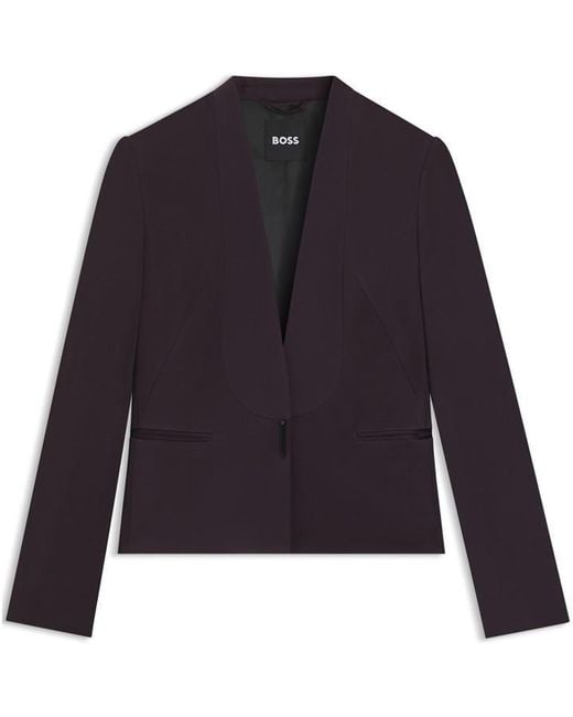 Boss Blue Jia Tuxedo Long Sleeve Blazer