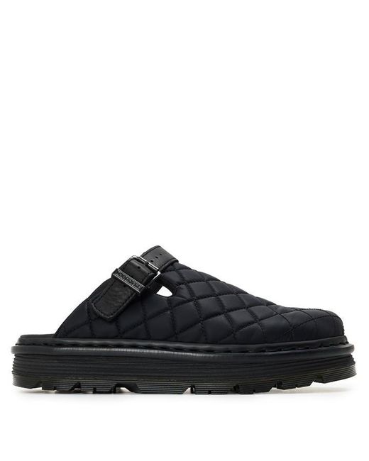 Dr. Martens Black Zebzag Quilted Mules for men