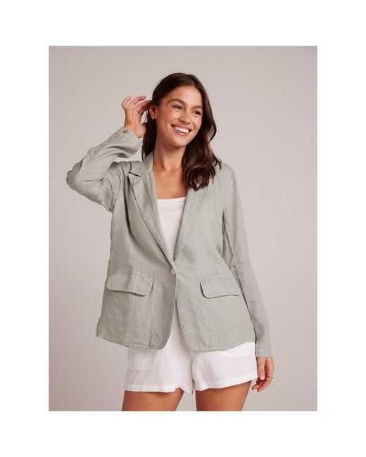 Bella Dahl Gray Easy Lightweight Relaxed Fit Blazer