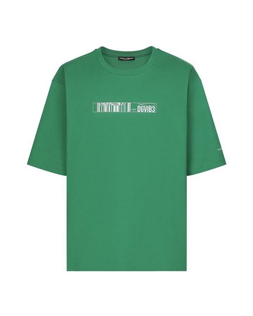 Dolce & Gabbana Green Dg Dg T-shirt Sn34 for men