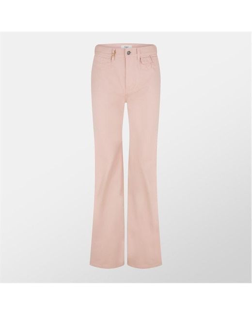 Chloé Pink High Rise Stretch Bootcut Jeans