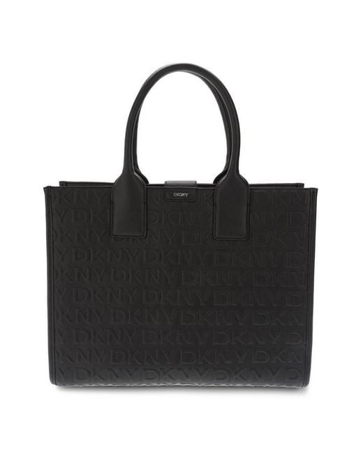 DKNY Black Carlita Book Tote Handbag