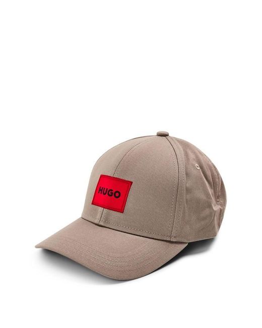 HUGO Gray Patch Baseball Cap for men