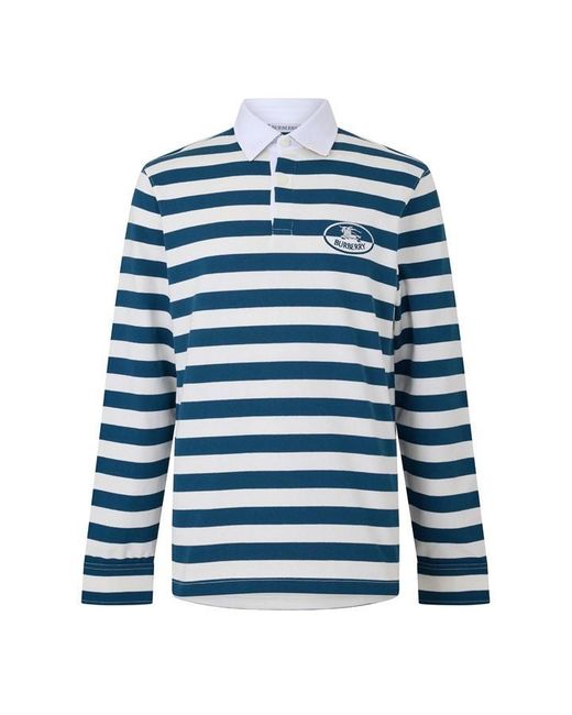 Burberry Black Burb Rugby Ls Polo Sn64 for men