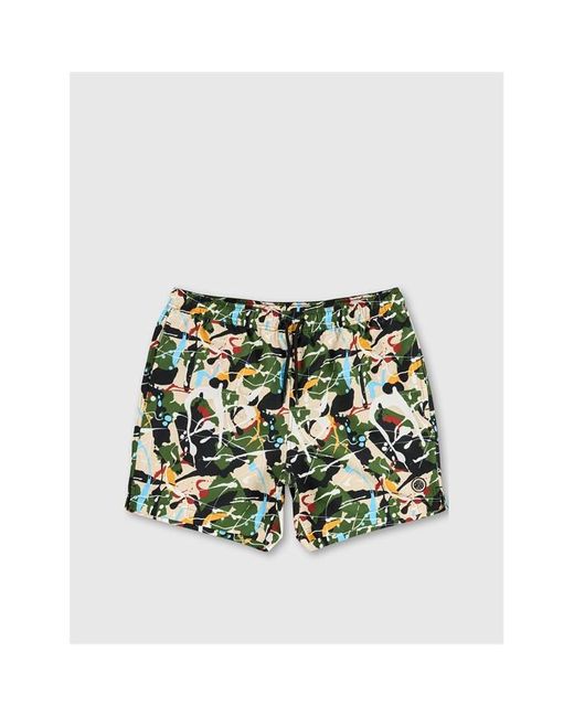 Pretty Green Green Convergence Swim Shorts for men