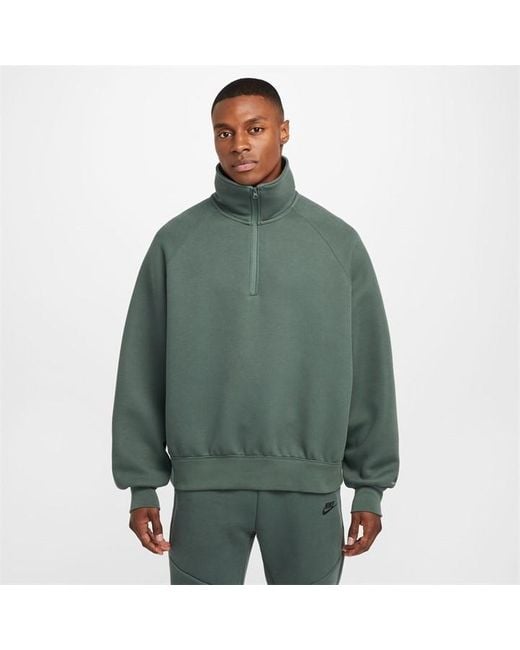 Nike Green Tech Quarter Zip Fleece Top for men