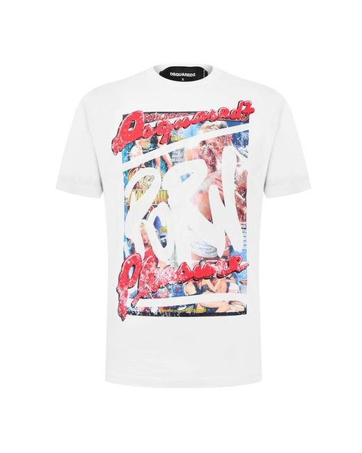 DSquared² White Rocco Cool Fit Tee for men