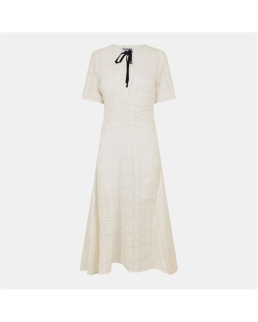 Ganni White Anglaise Maxi Dress