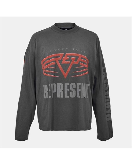 Represent Gray Legacy Long Sleeve T-Shirt for men