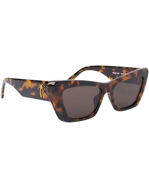 Palm Angels Black Fairfield Rectangle Sunglasses for men