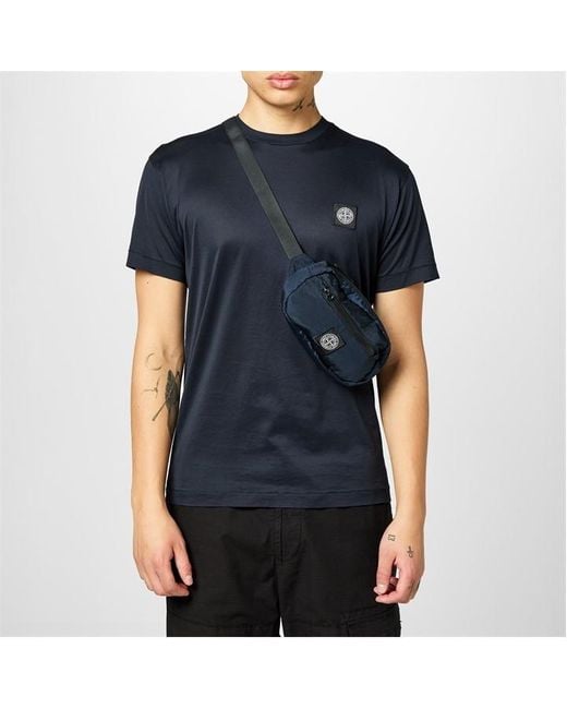 Stone Island Blue Nylon Metal Bag for men