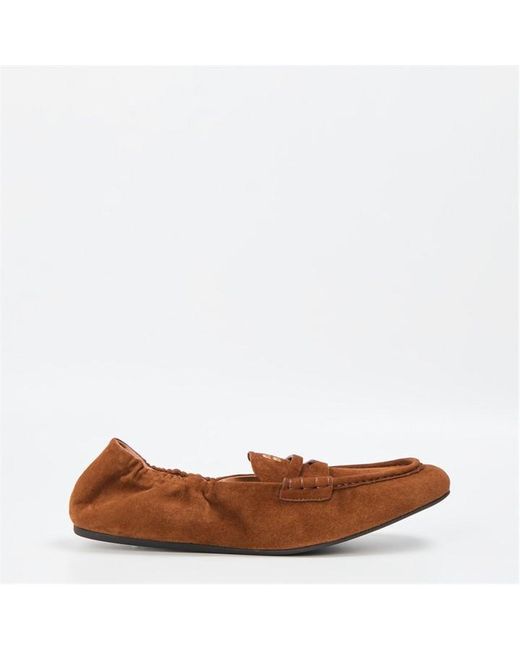 Miu Miu Brown Aviator Aviation-Inspired Loafers