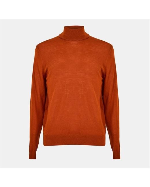 Saint Laurent Orange Crew Neck Jumper for men
