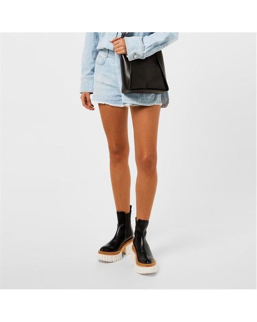 Stella McCartney Blue Logo Denim Shorts