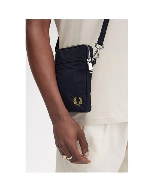 Fred Perry Blue Fred Nylon Side Bag for men