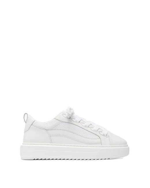 Cleens White Essentials Skate Paneled Icon Trainers for men