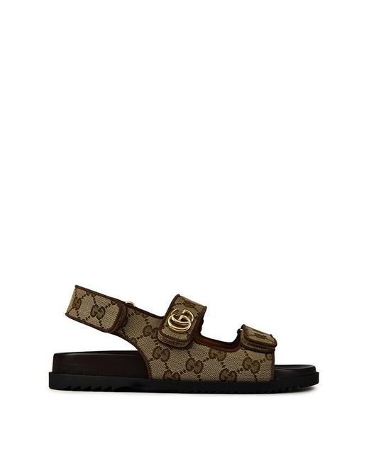 Gucci Brown Double G Sandal