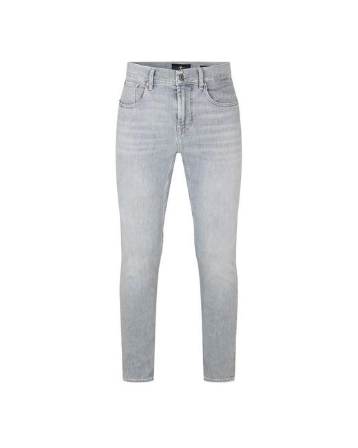 7 For All Mankind Gray Tapered Jeans for men
