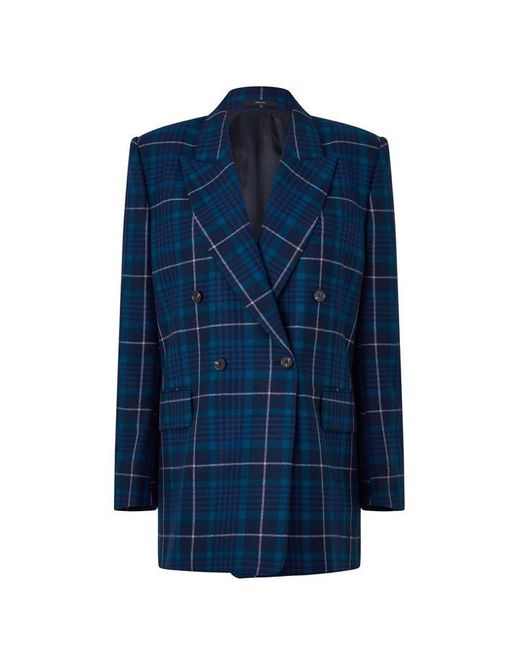 Paul Smith Blue Check Double Breasted Blazer