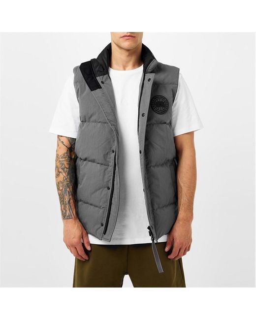 Canada Goose Gray Black Label Garson Vest for men