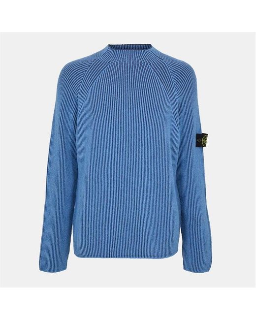Stone Island Blue Knitted Top for men