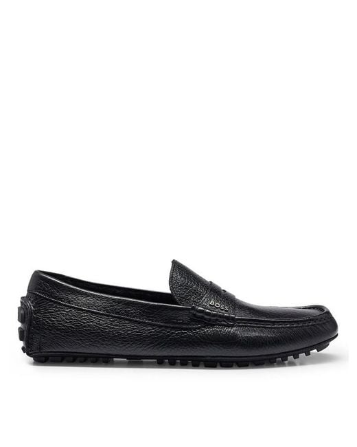 Boss Black Driver Moccasin Shoes for men