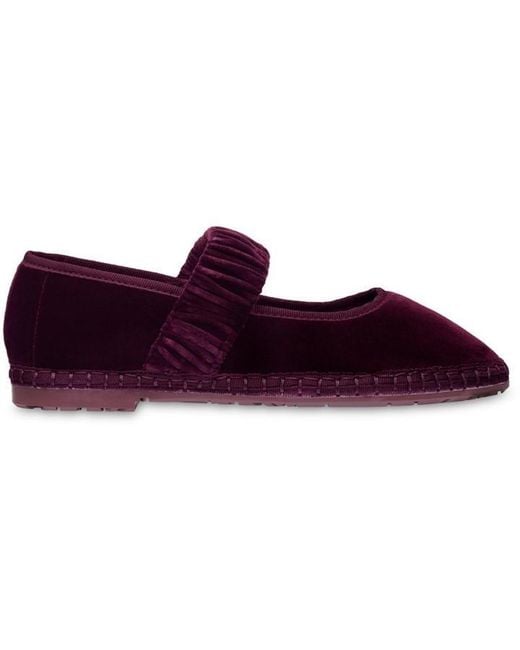 Flabelus Purple Mafalda Velvet Mary Jane