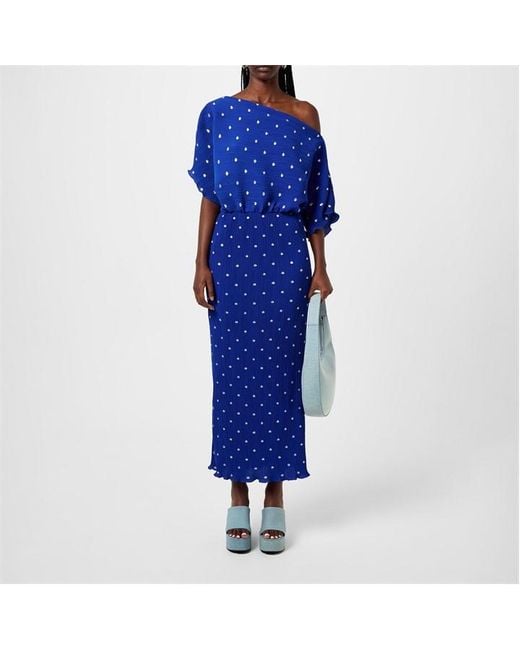 Never Fully Dressed Blue Tilly Plisse Dress