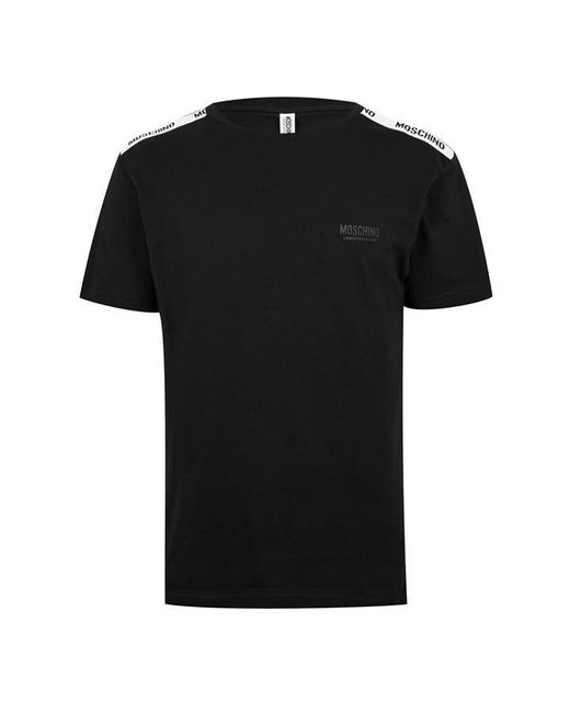 Moschino Black Logo Tape T-shirt for men