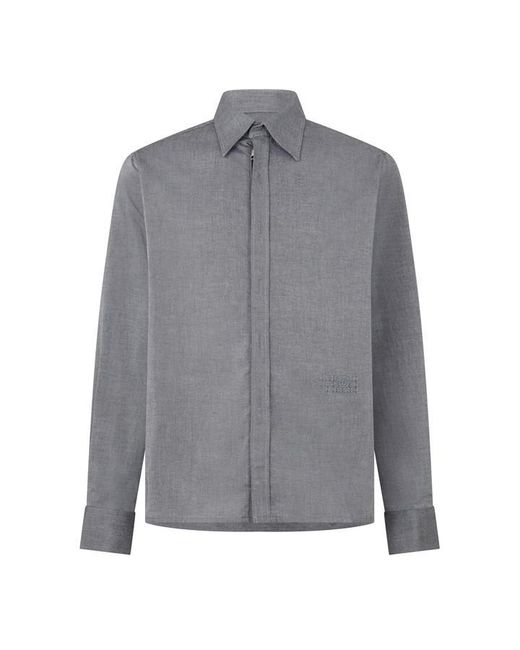 MM6 by Maison Margiela Gray Zip Concealed Shirt Jacket for men