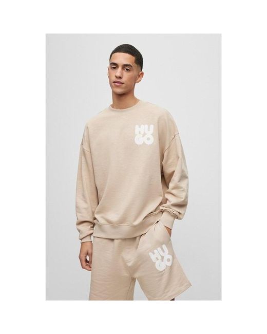 HUGO Nafralo Sweatshirt Uomo - Regular Fit - XL - Morbido Jersey Con Logo Grafico - 5