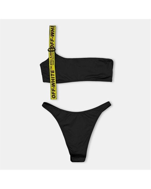 Off-White c/o Virgil Abloh Black Aysm Asymmetric Bikini Set