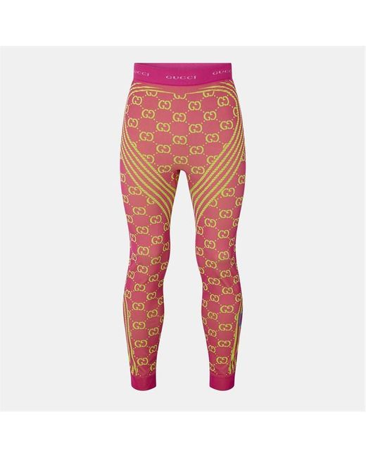 Gucci Red Athletic Contemporary Fit Leggings for men