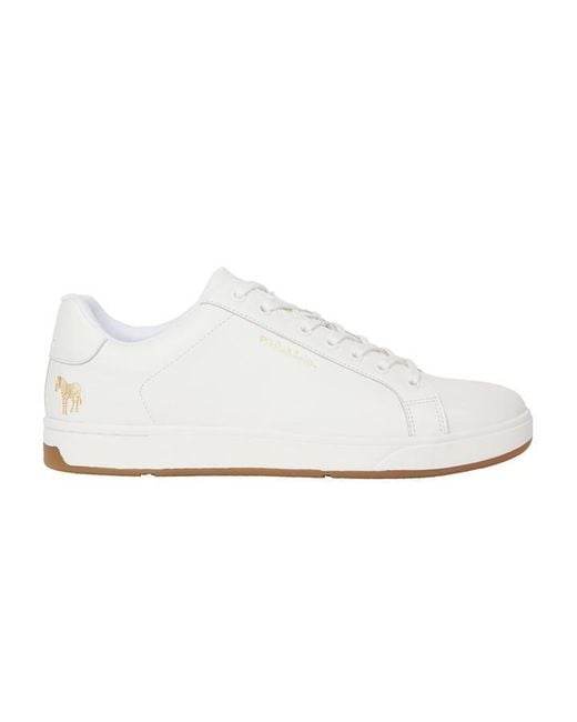 Paul Smith White Albany Zebra Low Trainers for men