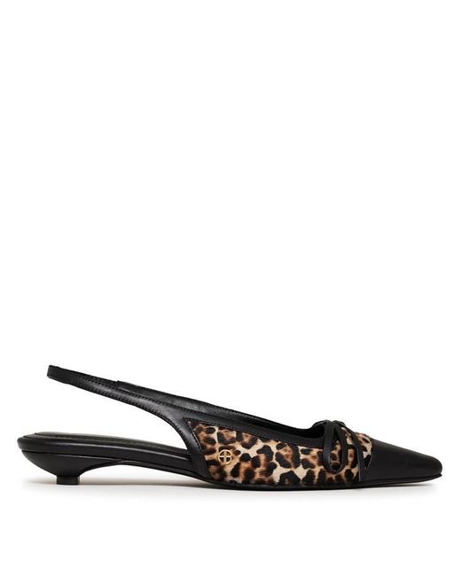 Anine Bing Black Zoey Slingback Heels